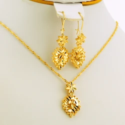 Ethiopian Jewelry Set Necklace/Bracelet/Earrings Women Fashion Gold Color African Wedding Gift Arab/Dubai/Sudan/Eritrea  Bride