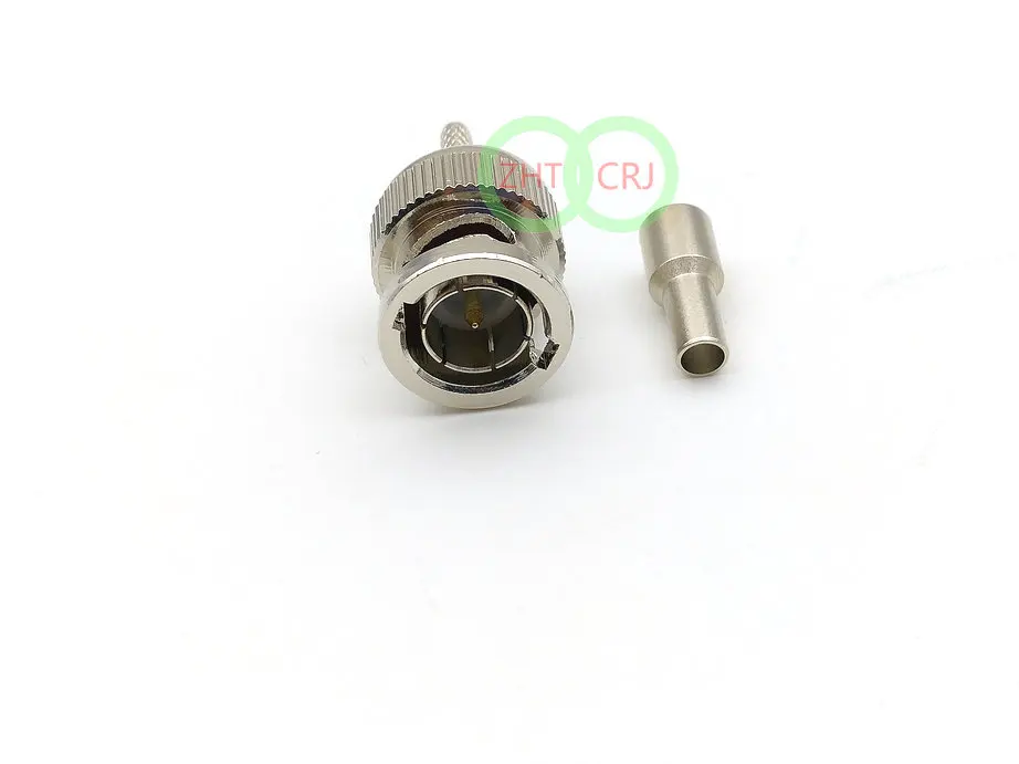 100pcs 75 Ohm copper BNC male Plug Crimp LMR100 RG316 RG179 cable ADAPTER