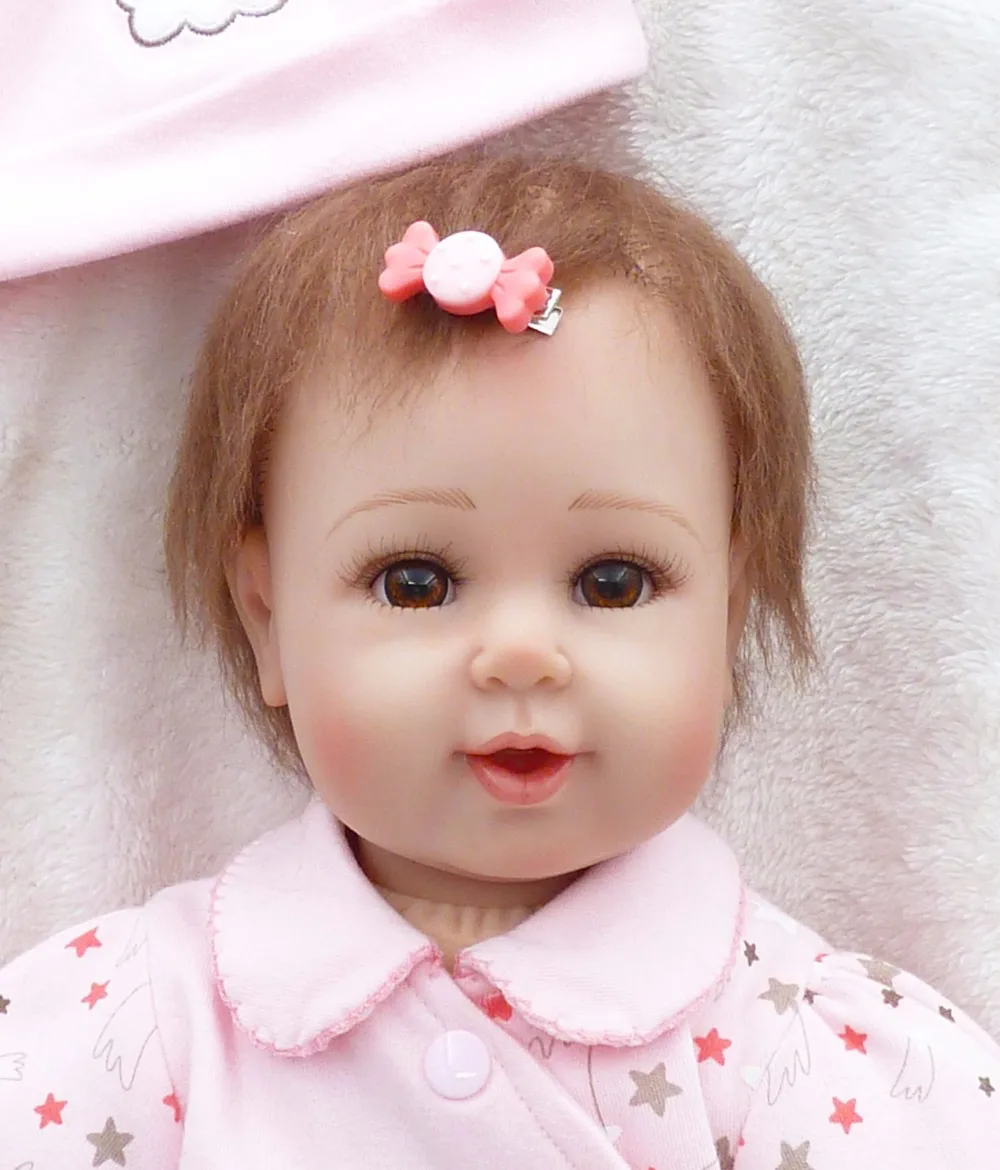 DollMai doll reborn 50cm silicone reborn baby dolls for children gift bebe lifelike reborn bonecas brinquedo with pink quilt pac