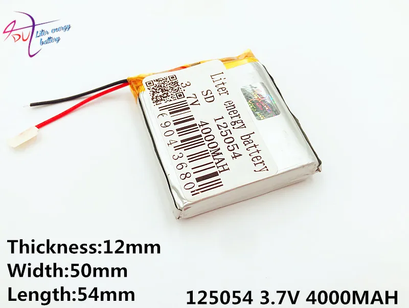 batteries 3.7V 4000mAh 125054 lithium polymer battery MP3 MP4 navigation instruments small toys