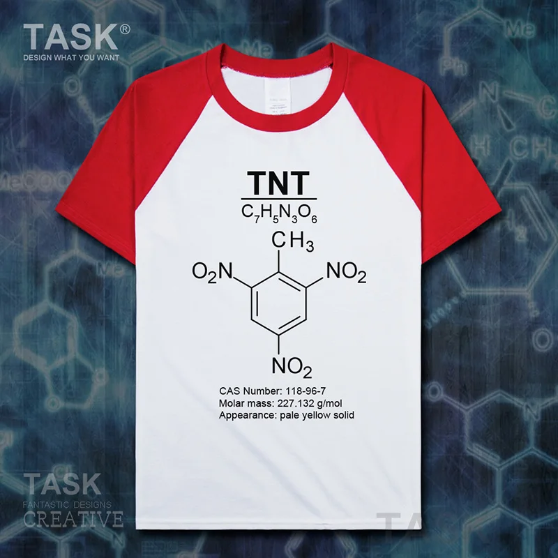 Explosion TNT Molecular Formula Chemistry Subject t-shirt new Tops t shirt mens clothes Short sleeve Fashion summercotton 01