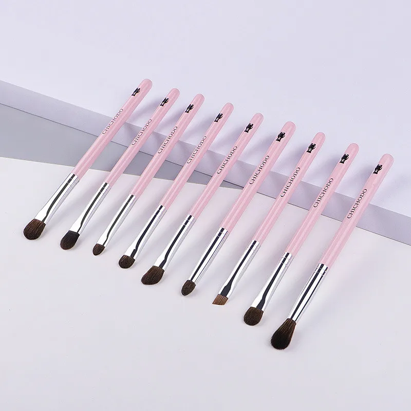 

CHICHODO Professional Eye Set - 9pcs Eyeshadow Brow Liner Smokey Smudger Blending Brush - Beauty Makeup Brush Kit