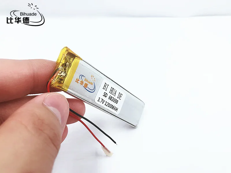 li-po 3.7 V 602690 polymer batteries used in mobile DVD, digital universal rechargeable battery 1200 mah