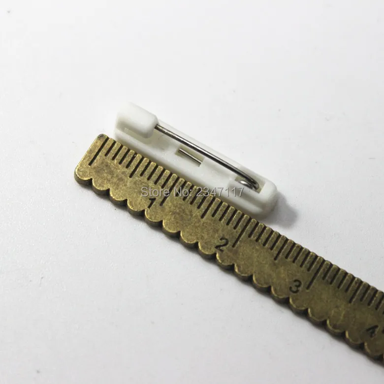 Brooch Buckle with White Plastic Pin Badge  Pin 1000pcs/lot 31mm Length  Packing Pin