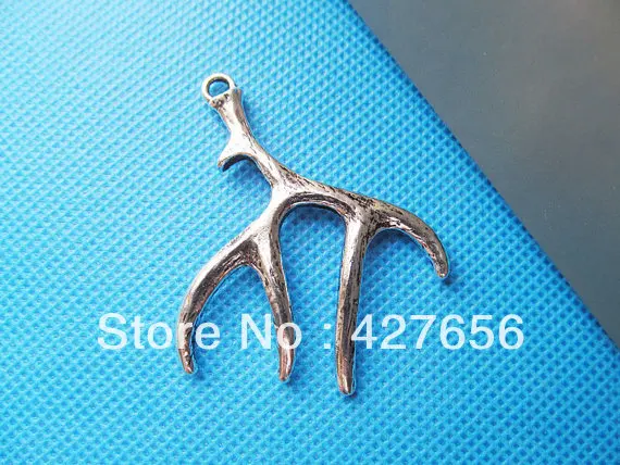 

50pcs Antique Silver tone/Antique Bronze Antler/Deer Connector Pendant Charm/Finding,for Bracelet,DIY Jewellry Accessory