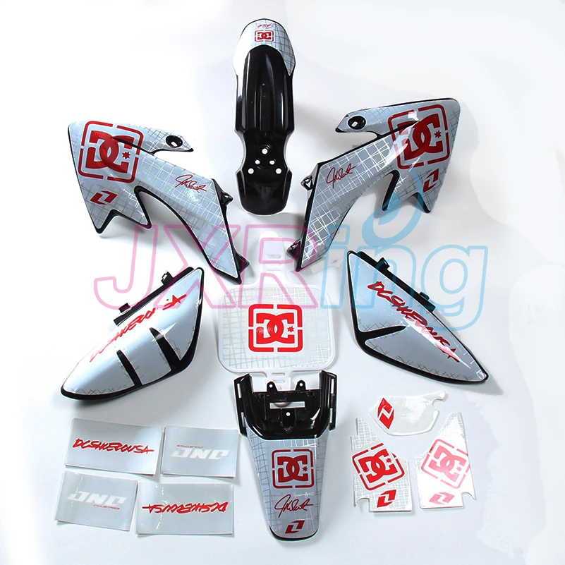 CRF50 XR50 SDG SSR Pro 50cc 110cc 125c PLASTIC KIT FENDER and 3M graphic decal sticker kit For crf50 style Dirt Pit Bike