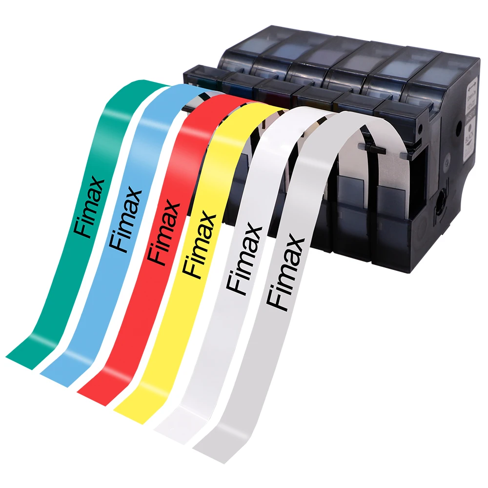 Fimax 6 Pack Compatib Dymo D1 Label Maker dymo 40913 40918 45013 45016 45803 43613  9mm 12mm for Dymo Label Printer Dymo D1 Tape