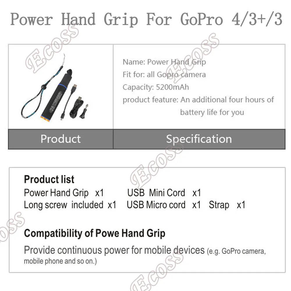 Зарядное устройство для Dji Osmo Action xiaomi yi 4k, зарядное устройство с ручкой, батарея для GoPro Hero 8 7 6 5 Max Insta360 R, аксессуары