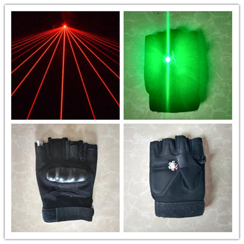 High quality new design red color laser man gloves with palm light for laser stage show performance dj gloves