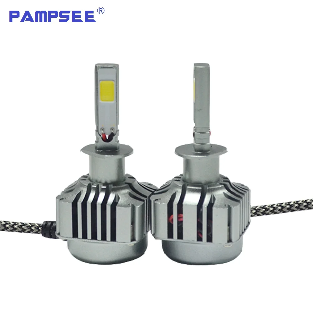 PAMPSEE V8 LED Headlight H7 Car Headlight H7 Bulb Auto Front Bulb 48W 5600lumen 6K LED Headlight Bulb H1 H4 H3 H11 881 880 H27