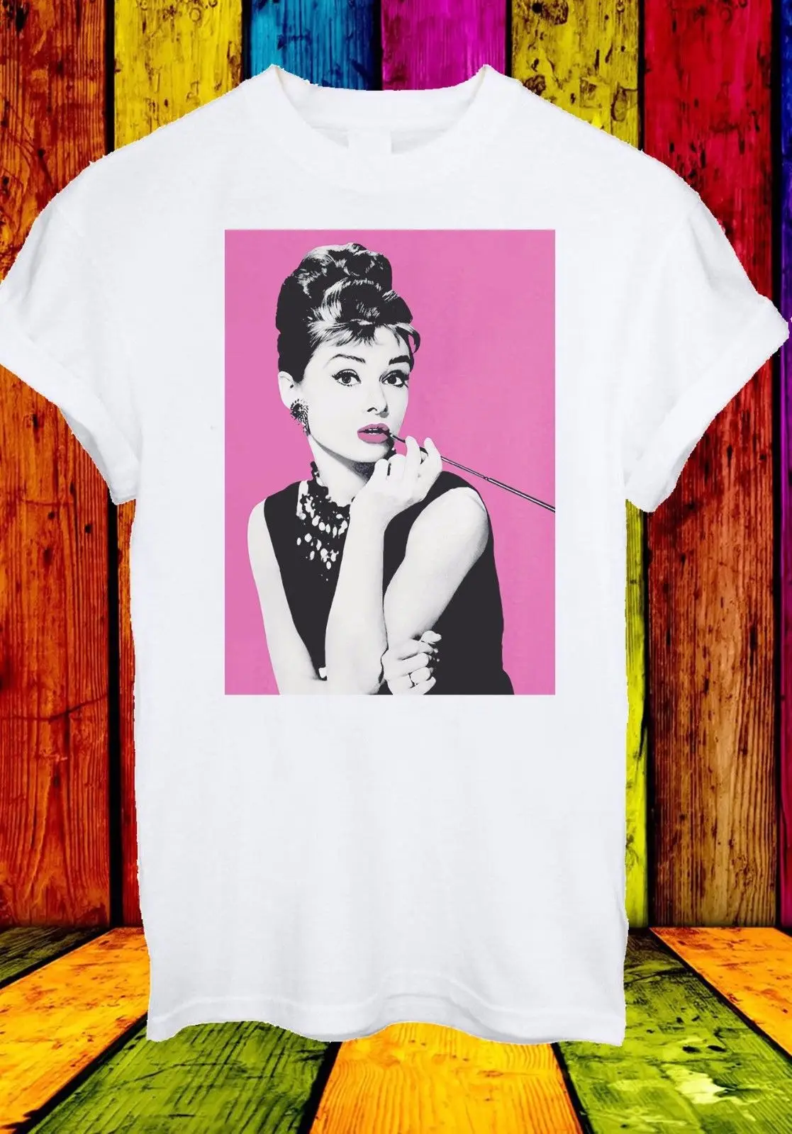 Summer 2019 100% Cotton 100% Cotton Print Mens Summer O-Neck Audrey Hepburn Actress Actor Funny Print T Shirts