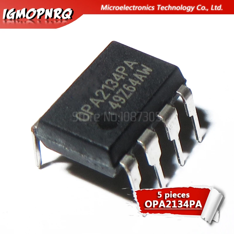 5pcs OPA2134P OPA2134PA OPA2134 DIP-8 o Amplifiers SoundPlus(TM) Hi-Perf Aud Oper Amp new original