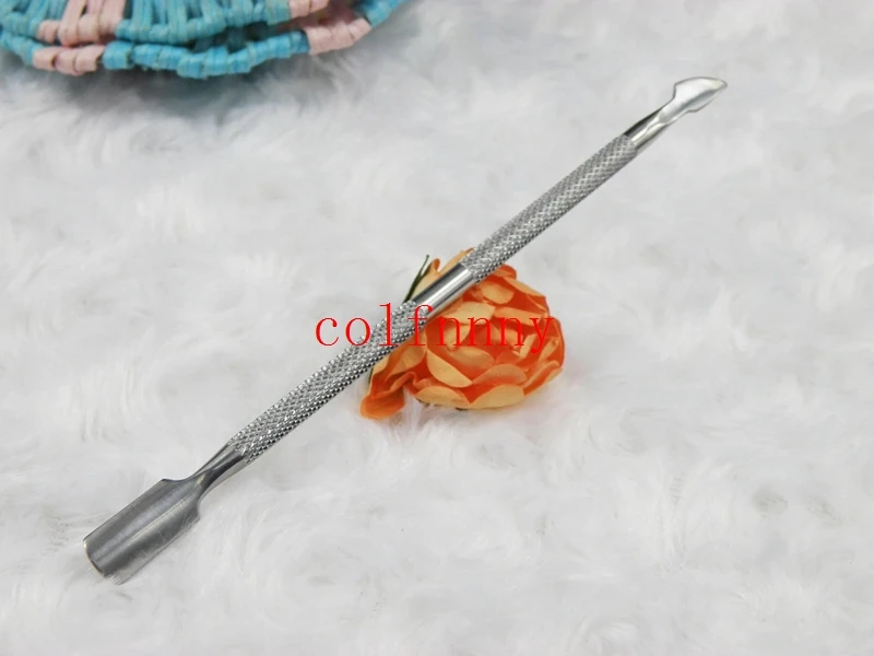 

500pcs/lot Cuticle Pusher High Quality Stainless Steel Double Sided Finger Dead Skin Push Nail Cuticle Pusher Manicure Care Tool