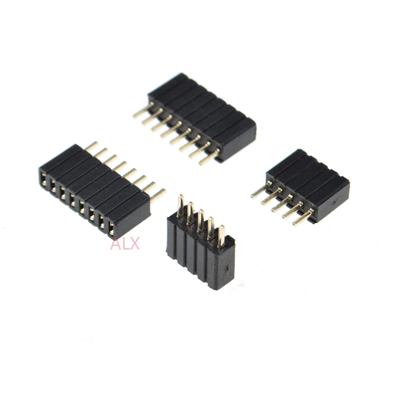 10PCS 2/3/4/5/6/7/8/9/10/12/16/20/40/ PIN SINGLE row Straight FEMALE PIN HEADER 1.27MM PITCH Strip Connector Socket 1X/6/8/10/20