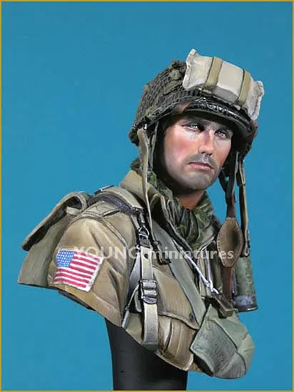 1/10 101st  Airborne Division Normandy 1944 Resin Figure Bust GK Military theme of World War II WWII Uncoated No colour