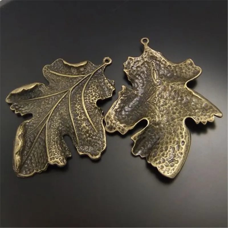 Wholesale 6pcs/pack antique bronze jewelry leaf Necklace charms Bracelet pendants Vintage Crafts Handmade Crafts Man Gifts 02380