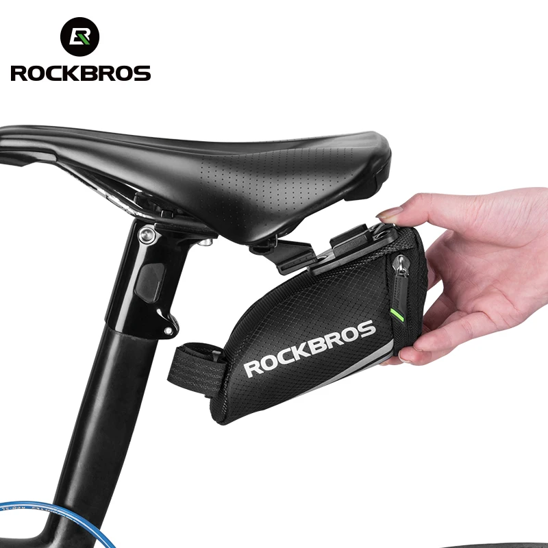 ROCKBROS Bike Saddle Bag Portable Reflective Tail Seatpost Nylon Cycling Bike Bicycle Mini Bag Package MTB Bike Accessories