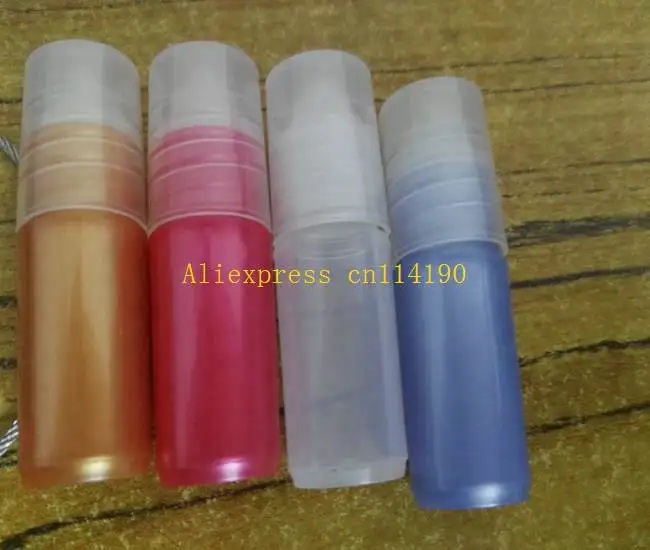 

1000pcs/lot Free Shipping 3ML Mini Refillable Roll on Bottle Perfume bottles Ointment Lip gloss Eye Cream Tube 5 colors