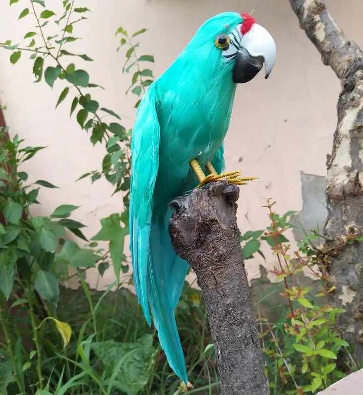 about 30cm artificial parrot want-to-open wings bird model green feathers parrot handicraft prop,garden decoration gift s2292