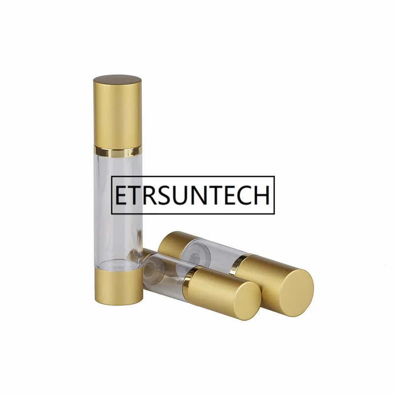 10/15/30/50/100ml Silber Gold High-grade Nachfüllbare Flaschen Tragbare Airless Pumpe dispenser Flasche Für Reise Lotion H0069 – Detail 3