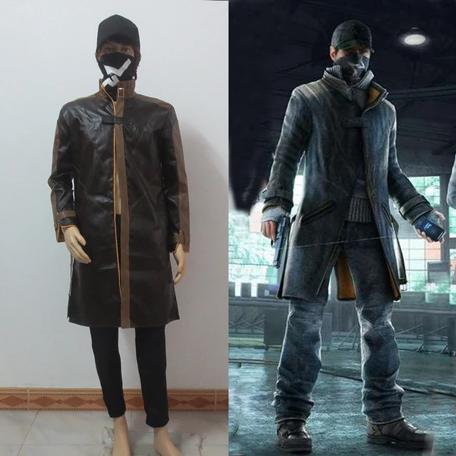 ウォッチドッグエイデン · ピアースコスプレ衣装コート + パンツ + 