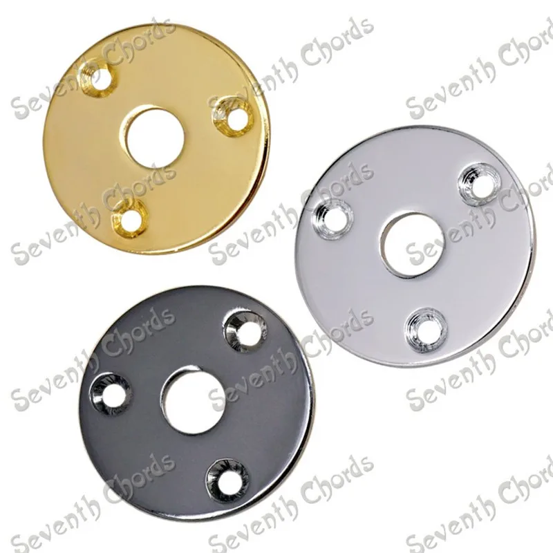 3 Teile/los Metall Runde Gitarre Jack Platten JackPlate Abdeckung Für Bass Elektrische Gitarre Zubehör Teile – Detail 2