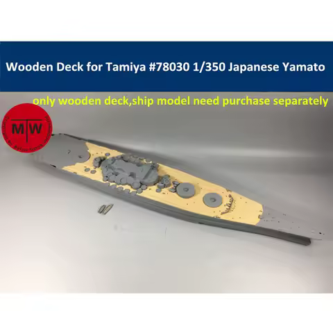 1/350 Scale Japanese Battleship Yamato Wooden Deck for Tamiya 78030 Model Kits 350006