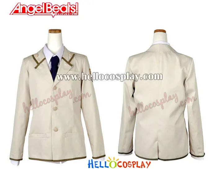 Angel Beats! Cosplay Costume School Boy Uniform H008