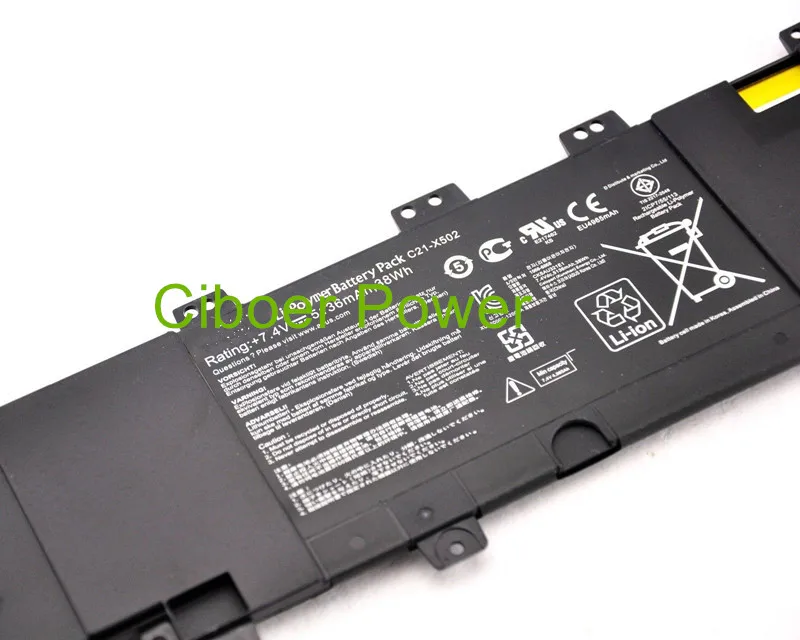 Original New 7.4v 38wh 5136mah C21-x502 Battery for X502 X502c X502ca Series Laptop