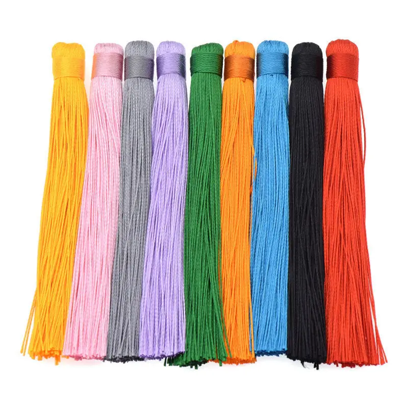 15 Pcs Handmade Silk Tassel DIY Earring Decor Pendant Chains Decor Bag Accessories