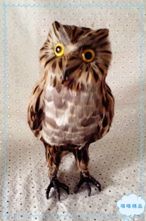 cute simulation owl  model polyethylene&furs owl model home decoration props 28x14cmgift d337