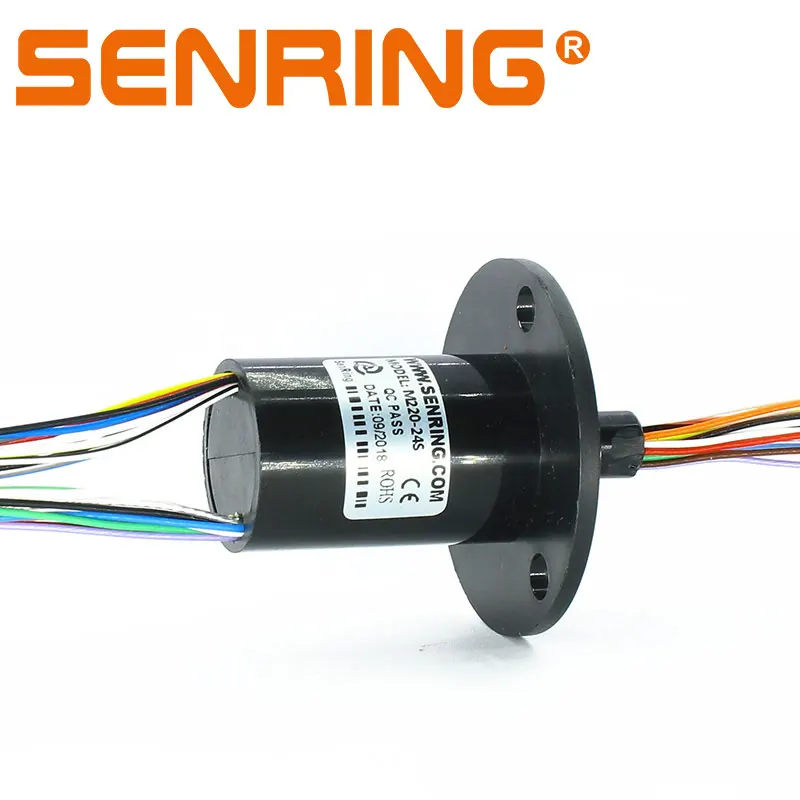 Energia eolica Mini Slip Ring Dia. 6.5 millimetri 7.9 millimetri 12.5 millimetri 22 millimetri con 1A/1.5A/2A Corrente 6 8 12 18 24 canali Rotante