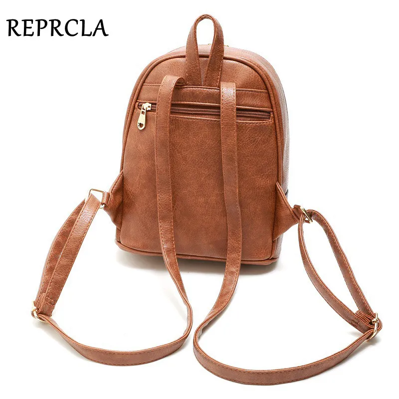 REPRCLA Delle Donne Dell\'annata Zaino di Alta Qualità Zaini In Pelle Nappa Bagpack Sacchetto di Spalla Femminile Mochila Feminina Borse Da Scuola