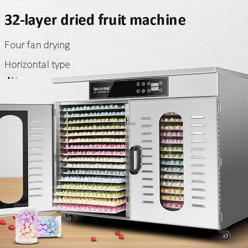 

32-layers Commercial Food Dehydrator Drying fruit machine household vegetables & fruits dehydration machine fruit dryer 220v