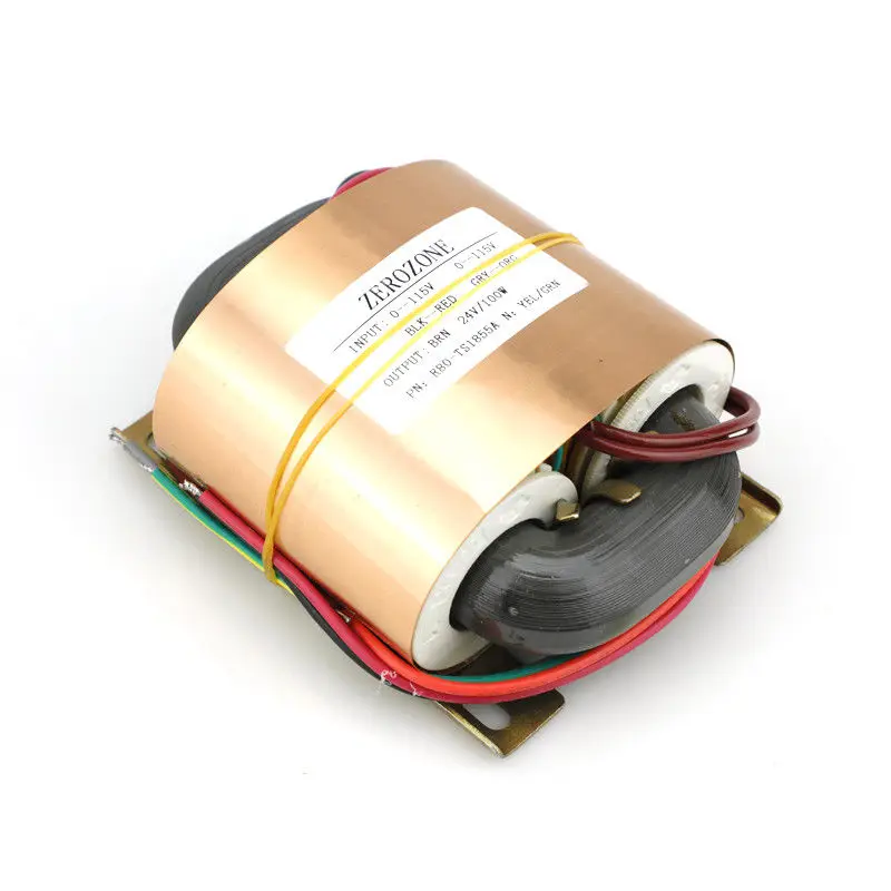 Transformador 115v/230v do r-núcleo de gzlozone 100va a 9v 12v 15v 18v 20v 22v 24v L13-7-1