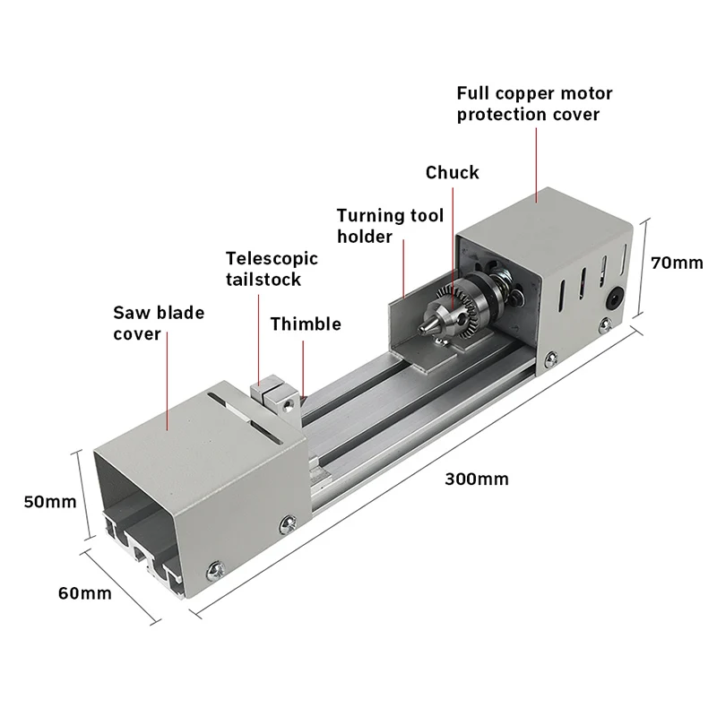 12-24V Mini Lathe Machine Tools Lathe Standard Set DIY Woodworking Buddha Pearl Grinding Polishing Mini Beads Machine