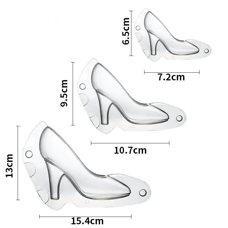 Luyou 1pcs High Heel Shoes Chocolate Candy Mould Bundle 3D Molding Instructions Fondant Cake Mold