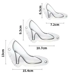 Luyou 1pcs High Heel Shoes Chocolate Candy Mould Bundle 3D Molding Instructions Fondant Cake Mold