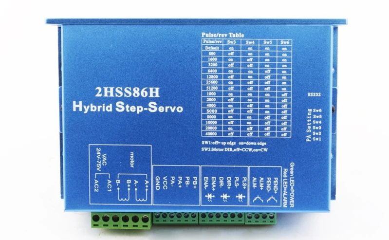 NEMA 34 Closed Loop 12NM 6A L 156mm 2 phase step motor driver 86J18156EC-1000+2HSS86H DC(40-110V) / AC(60-80V)