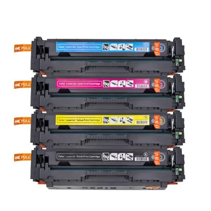 4Pcs 6.5K Toner Cartridge 410X CF410X CF411X CF412X CF413X Compatible for HP M452dw M452nw M452dn MFP M477fnw M477fdn