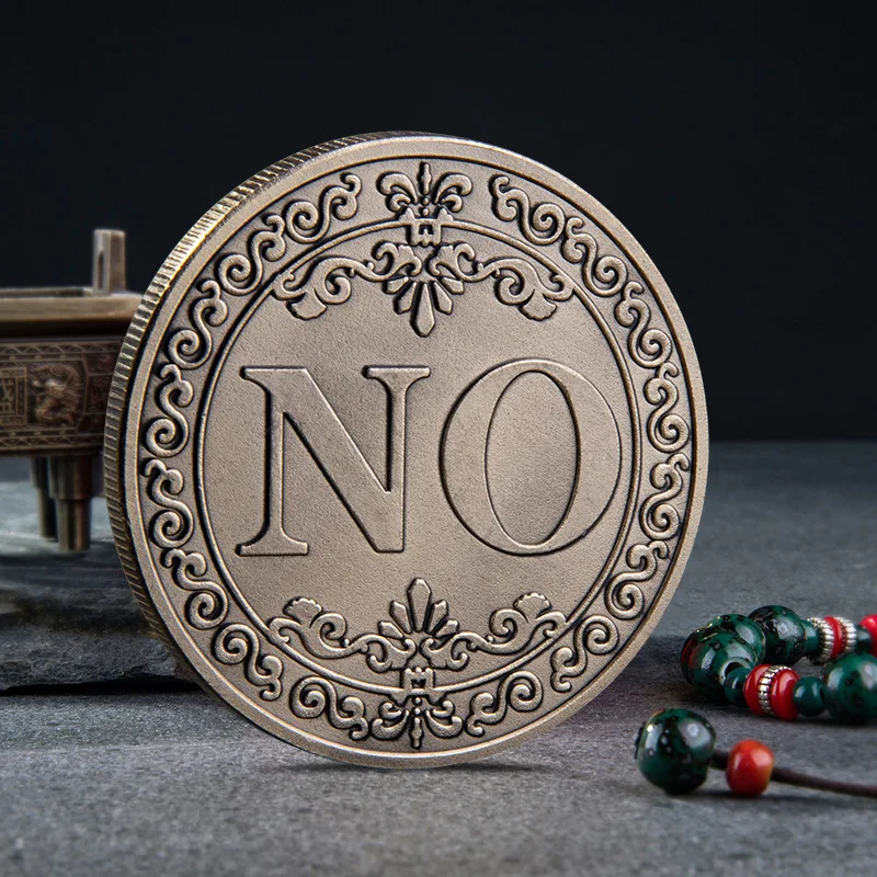 YES or NO Commemorative Coin Floral YES NO Letter Ornaments Collection Arts Gifts Souvenir 2019 new