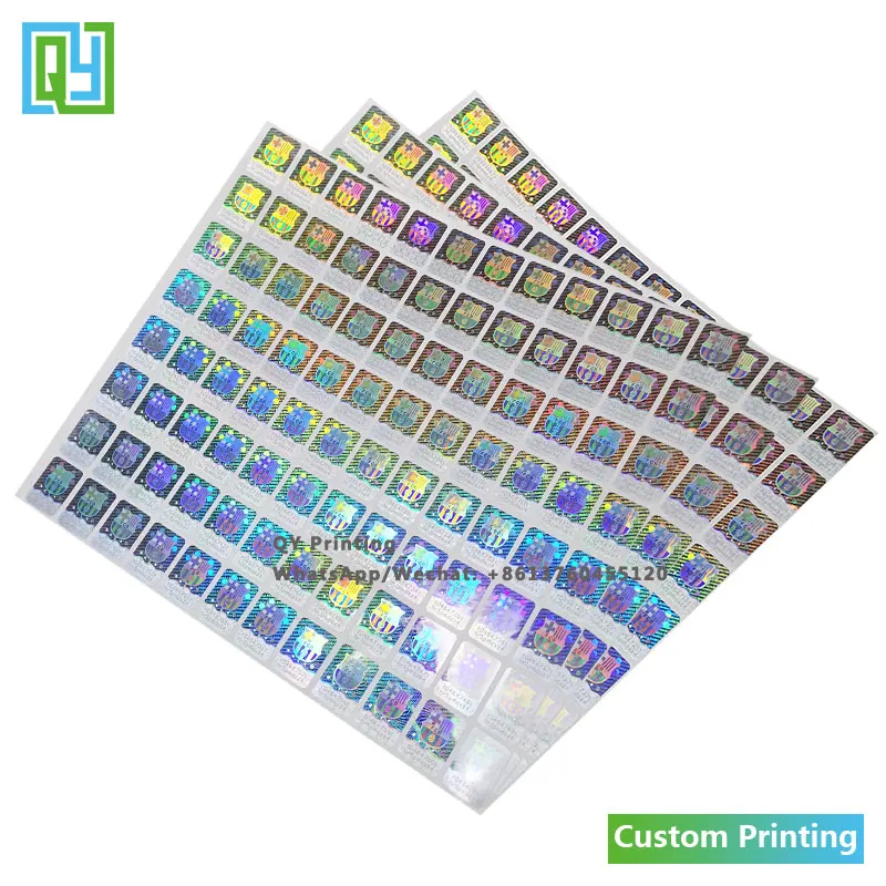 10000pcs 12x16mm Free Shipping Custom Anti Counterfeit Hologram Laser Holographic Labels Tamper Evident 3D Serial Number Sticker