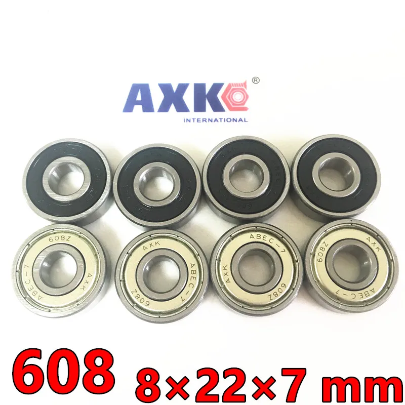 2023 Rushed Axk Free Shipping 608zz 608 2rs Abec-7 8x22x7 Mm Miniature Zz Longboard Skateboard Ball Bearings 608-2z 608z 608rs