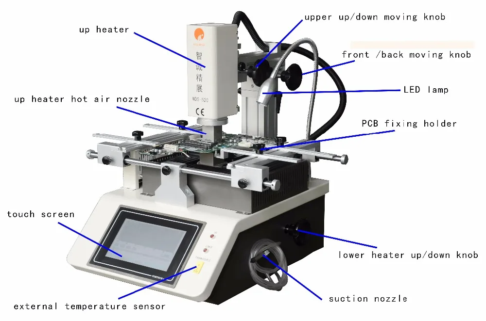 Cheaper price bga rework station WDS-520 ic replacement reballing phone machine