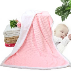 2 Layer 3D Fluffy Pineapple Grain New Genuine Baby Blanket Baby Swaddle Baby Quilt Wrap Newborn Kids Bath Towel Bedding Diaper