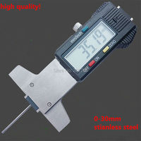 High quality stainless steel 0-30mm Digital Tire Thread Depth Gauge tire gauge Tyre depth gauge with long depth bar