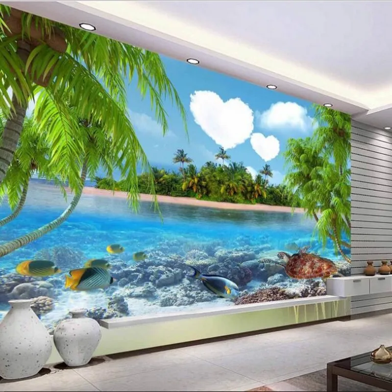 

wellyu Custom large - scale murals high - end blue sky and white clouds are really Aegean TV wall wallpaper wallpaper