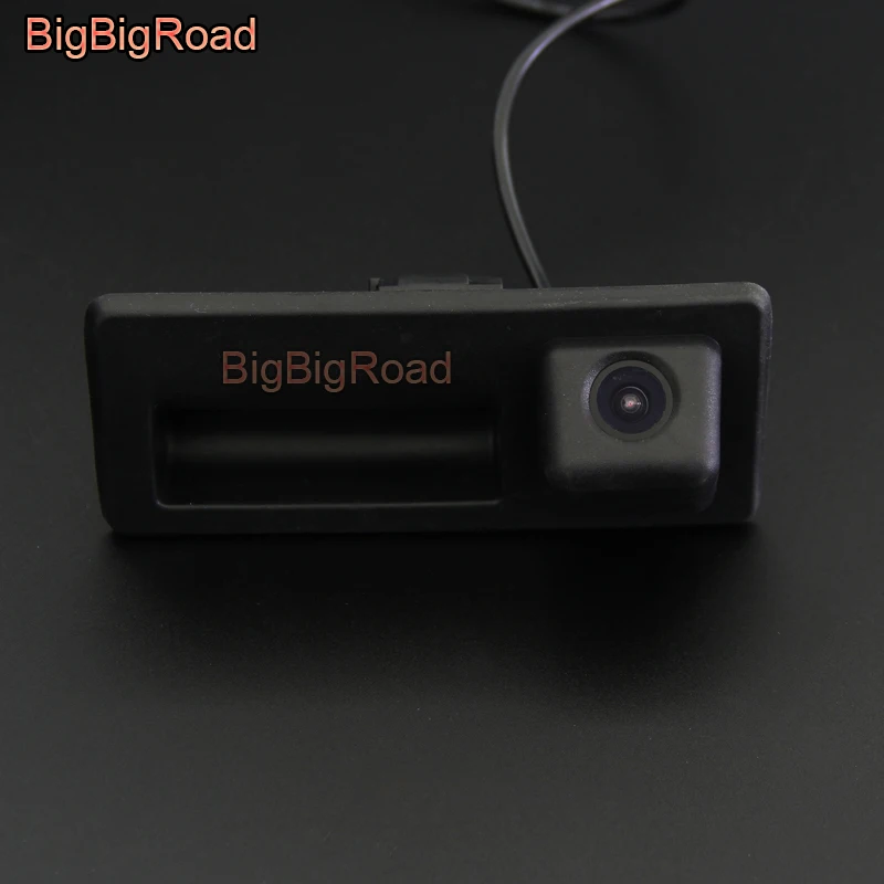 

BigBigRoad Car Trunk Handle Rear View Reversing Parking Camera For Porsche Cayenne 92A for Skoda Yeti For Seat Alhambra