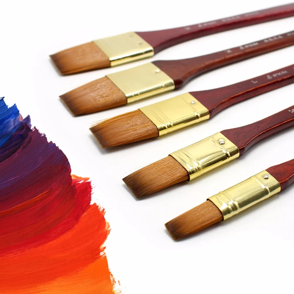 5 Pcs/set Paint Brush Set Tools Graffiti Art Painting Nylon Brush For Oil Acrylic Brush Graffiti Watercolor DIY scrubbing brush