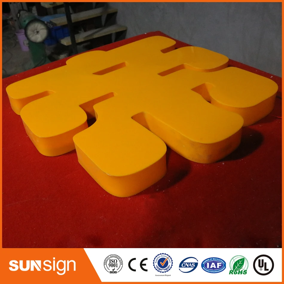 Hot jual 3D Backlit Lampu Akrilik Mini LED Channel Letter Sign